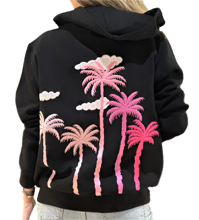 PALM ZIPPER SWEATER