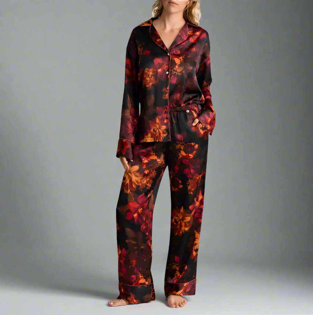 DYLAN FLORAL PRINT SATIN PIJAMAS