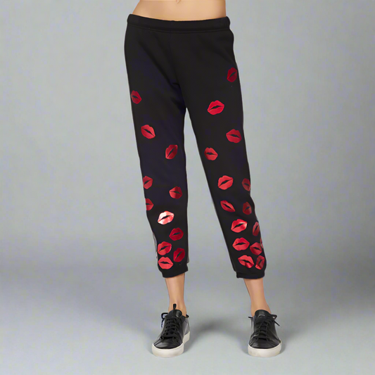 ALANA RED FOIL LIPS PANT