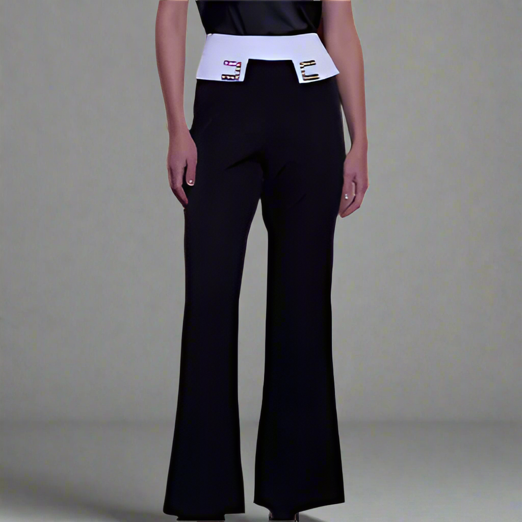 TWO-TONED FLUID PANTS