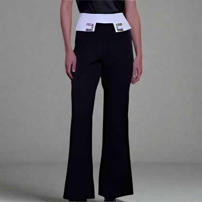 TWO-TONED FLUID PANTS