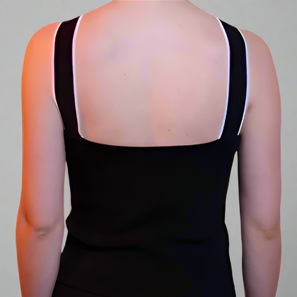 MESH TOP WITH CROSSED STRAPS