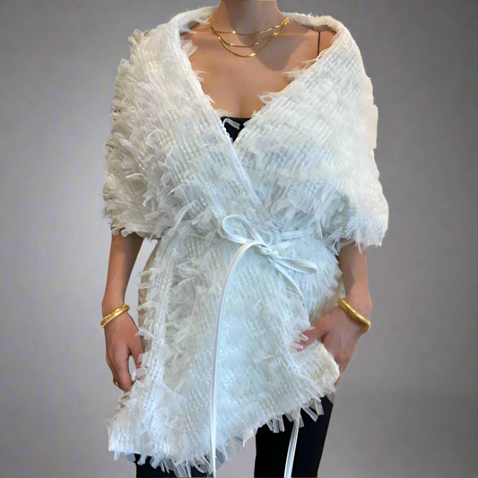 WHITE LACE WRAP