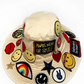 ADINA BUCKET HAT W/ ALLOVER HIPPIE PATCHES