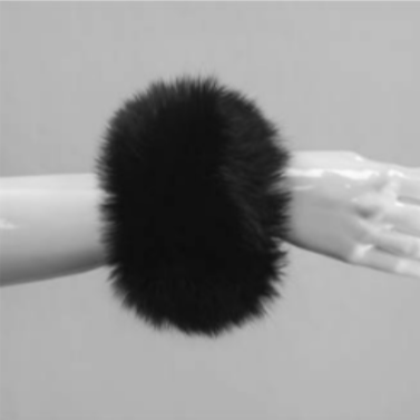 FROST FOX FUR SNAP CUFFS
