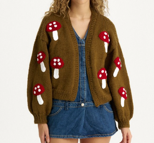 SOFT MUSHROOM CARDIGAN