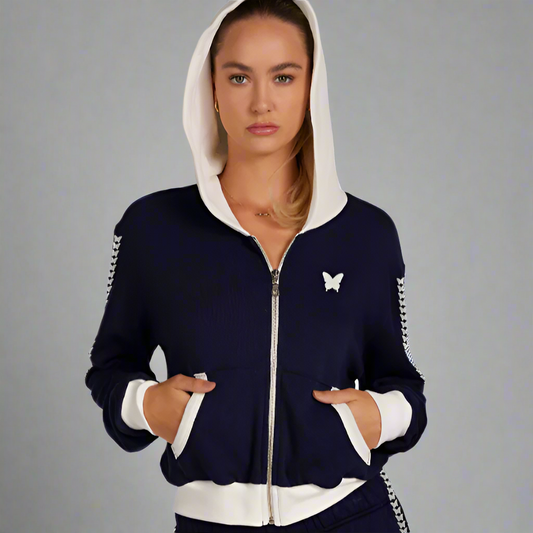 AUDRI BUTTERFLY HAPPYFACE HOODIE