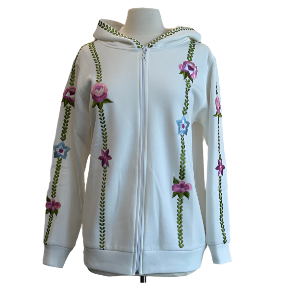 FLOWER HOODIE ZIPPER