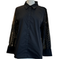 BLACK RAVEL BUTTON UP