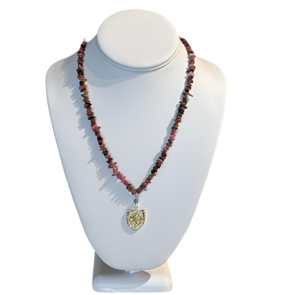 MULTI COLOR TOURMALINE STONED NECKLACE