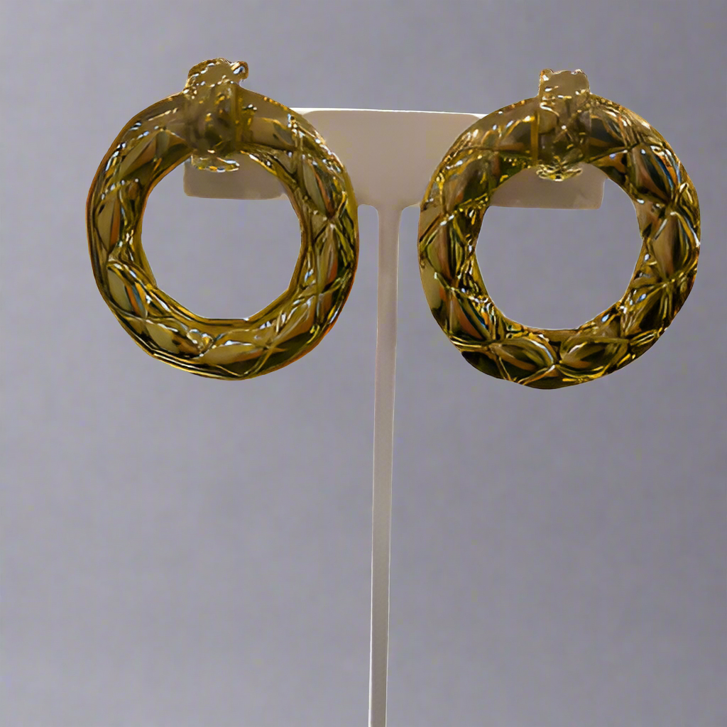 GOLD CHUNKY HOOP EARRINGS