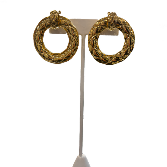 GOLD CHUNKY HOOP EARRINGS