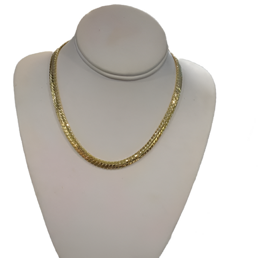 GOLD SNAKE HERRINGBONE CHAIN