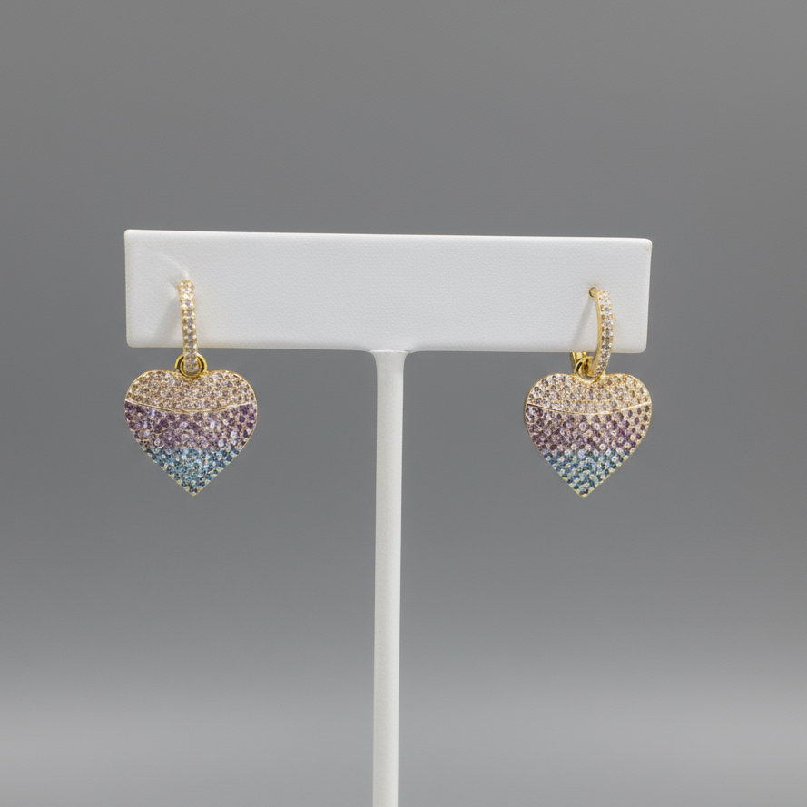 OMBRE HEART SPECIAL EARRINGS