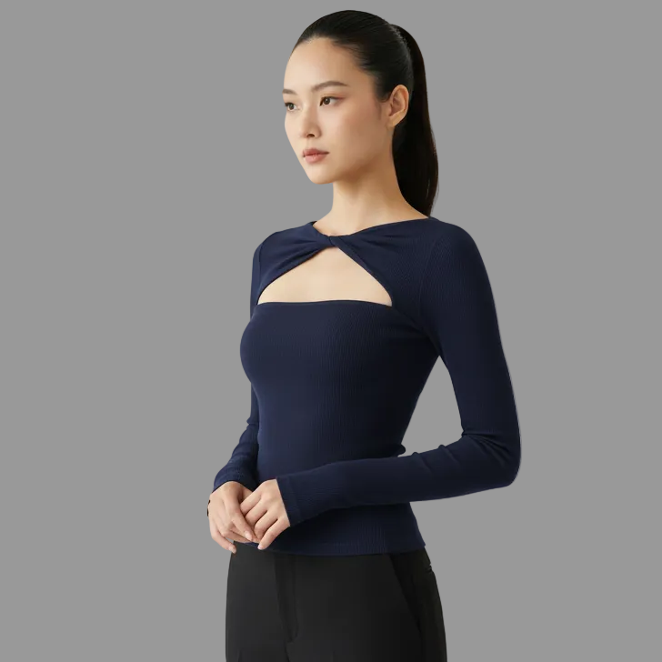 AZURA LONG SLEEVE KNOTTED NECK
