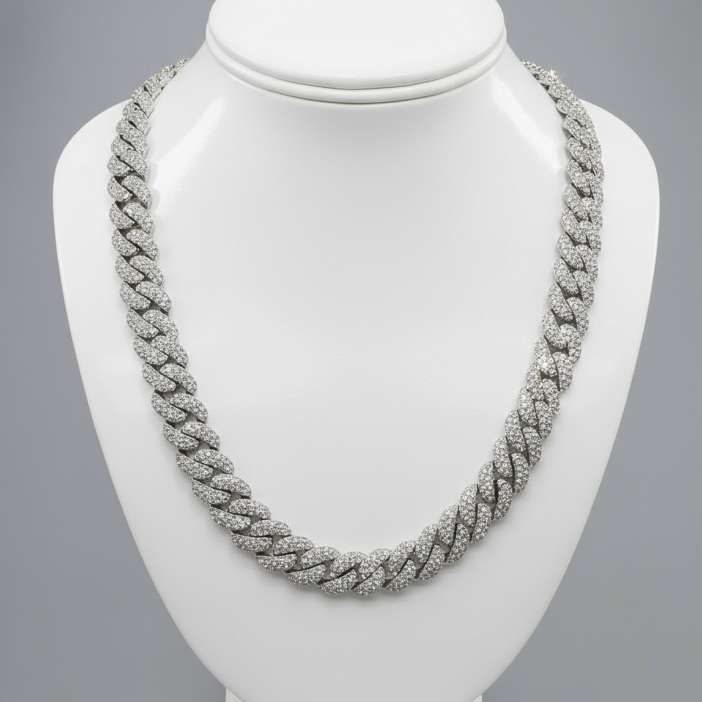 CUBAN CZ LINK NECKLACE