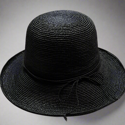 ANNIE STRAW PLAIN BUCKET HAT