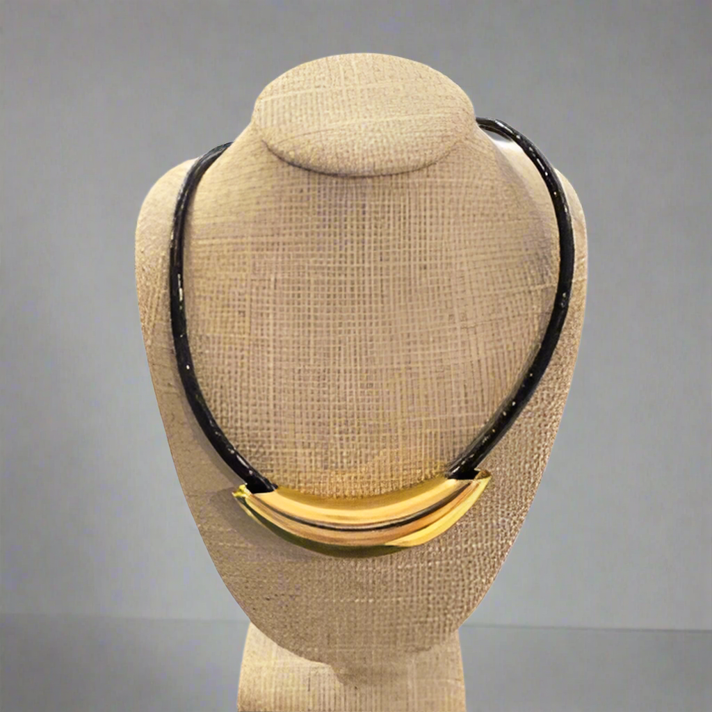 GOLD TUBE NECKLACE