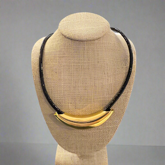 GOLD TUBE NECKLACE