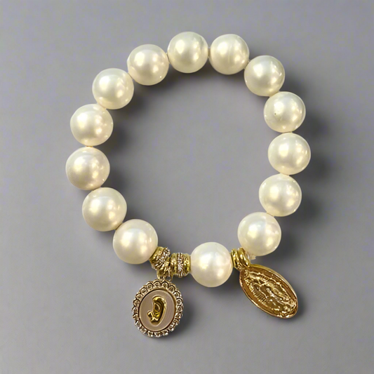 FAUX PEARL CHARM BRACELETS