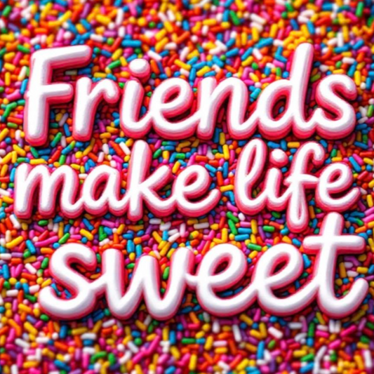 FRIENDS MAKE LIFE SWEET COMPACT MIRROR