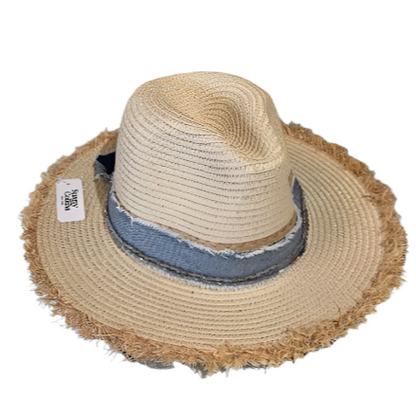 FRAYED STRAW HAT