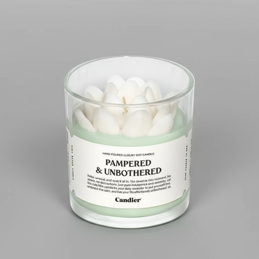 PAMPERED AND UNBOTHERED CANDLE