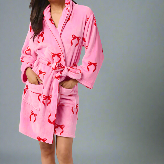 PINK BOW ROBE