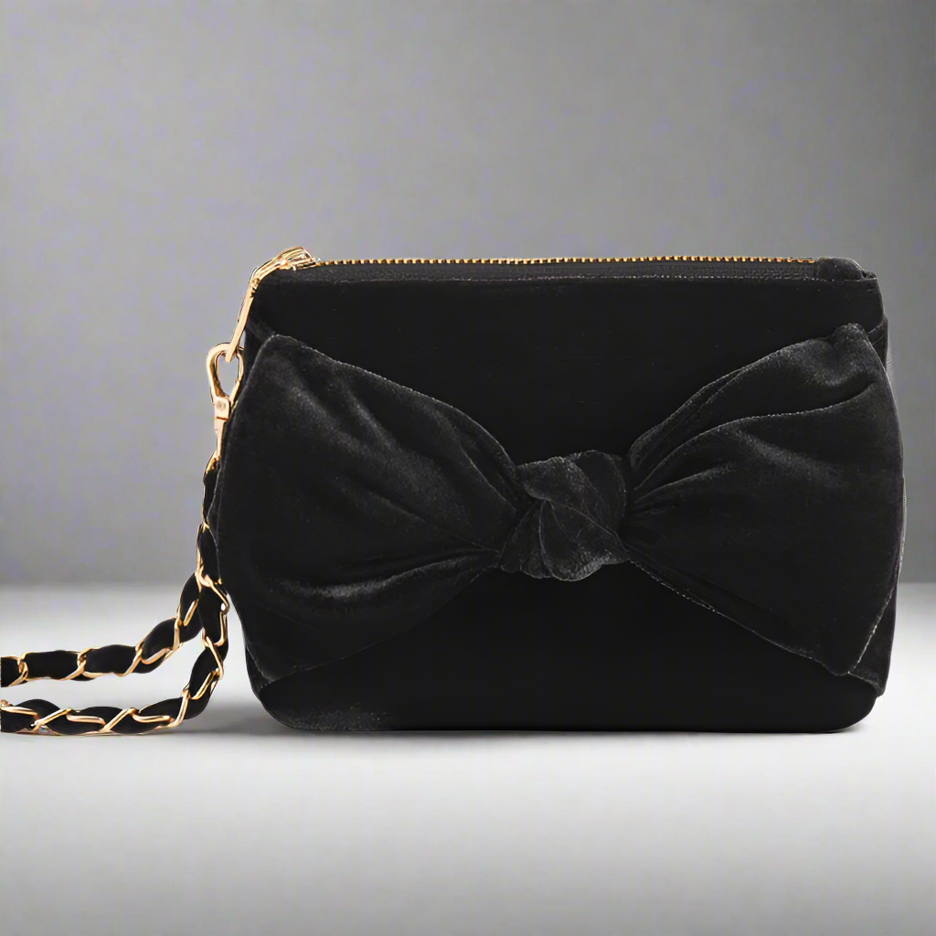 BLACK BOW WRISTLET