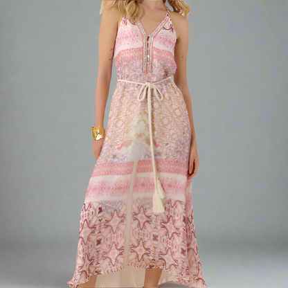 BRIELLA HALTER MAXI DRESS