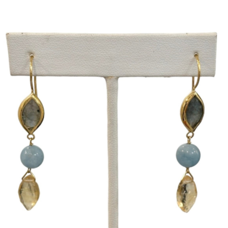 BLUE DROP EARRINGS