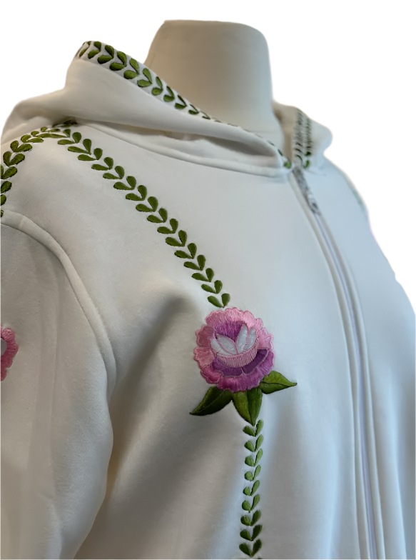 FLOWER HOODIE ZIPPER