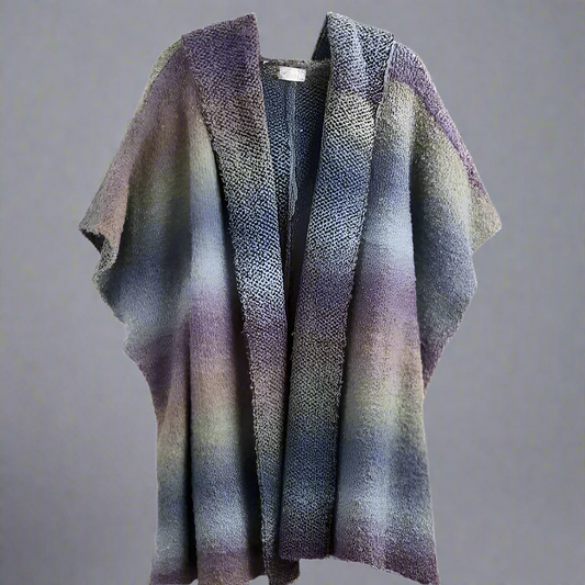 GRADIENT STRIPE BLUE KIMONO