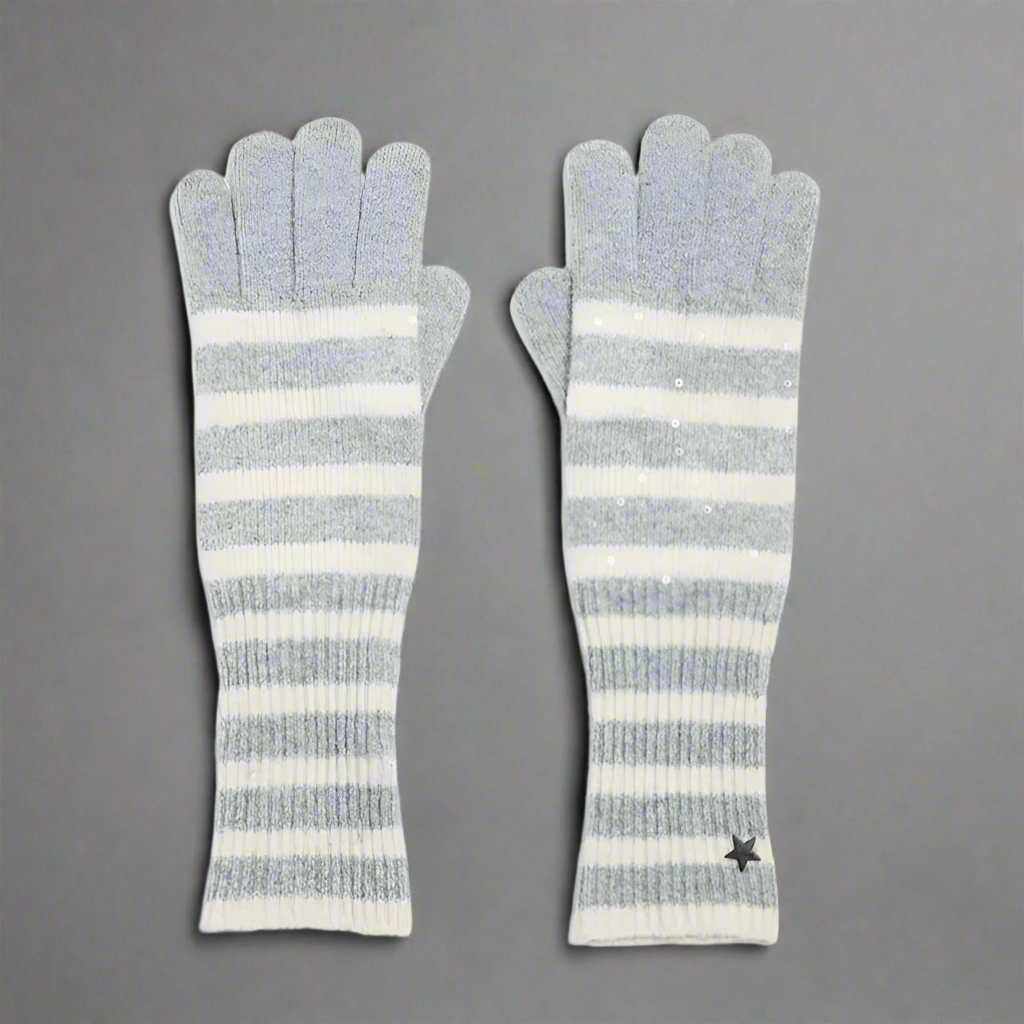 KNIT GLOVES WITH SEQUINS