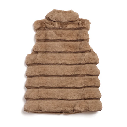 PLUSH FAUX FUR REVERISBLE VEST