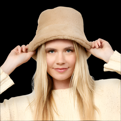 FAUX FUR BUCKET HAT