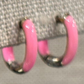 ENAMEL EARRING RED/PINK