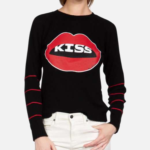 CASHMERE SWEATER KISS LIP-SWEATER