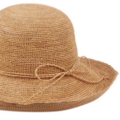 ANNIE STRAW PLAIN BUCKET HAT