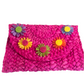 RAFFIA FLOWER CLUTCH