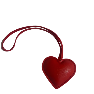 LEATHER HEART KEYCHAIN