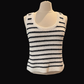 KNIT STRIPED TANK NAVY/WHITE
