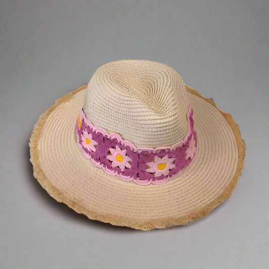 FRAYED STRAW HAT
