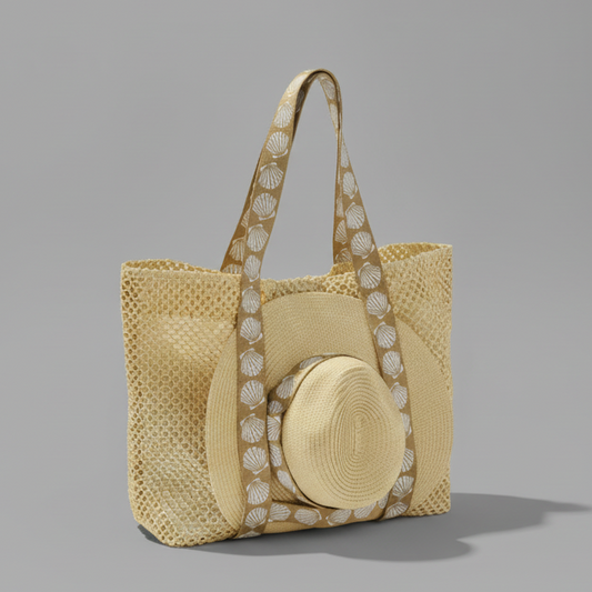 FISHER TOTE AND HAT SET