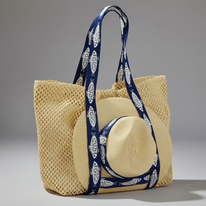 FISHER TOTE AND HAT SET