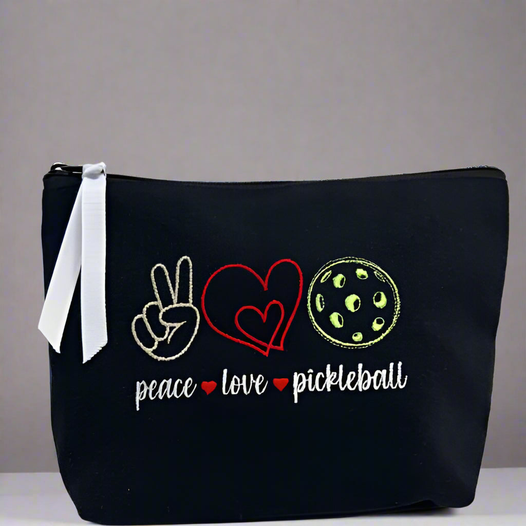 PEACE LOVE PICKLEBALL POUCH