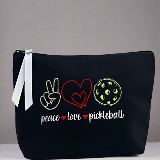 PEACE LOVE PICKLEBALL POUCH