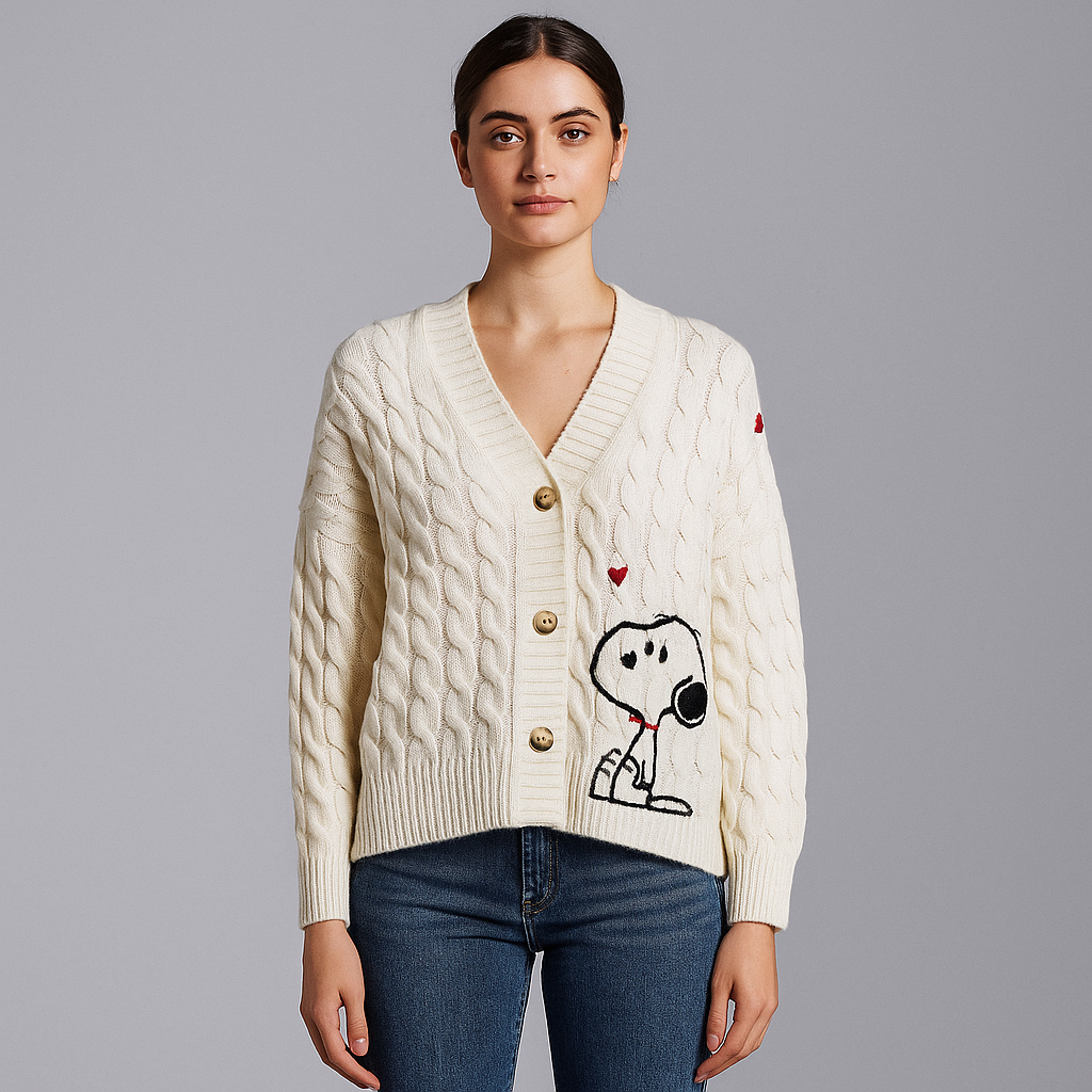SNOOPY CABEL CARDIGAN