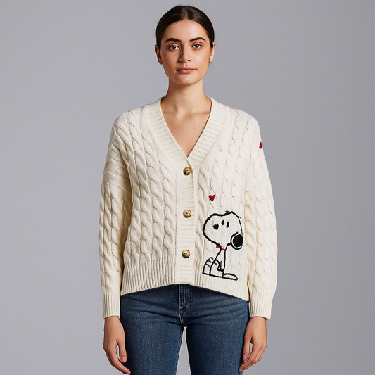 SNOOPY CABEL CARDIGAN
