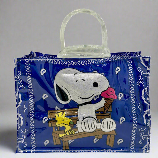 PVC SNOOPY BEACH BAG NAVY